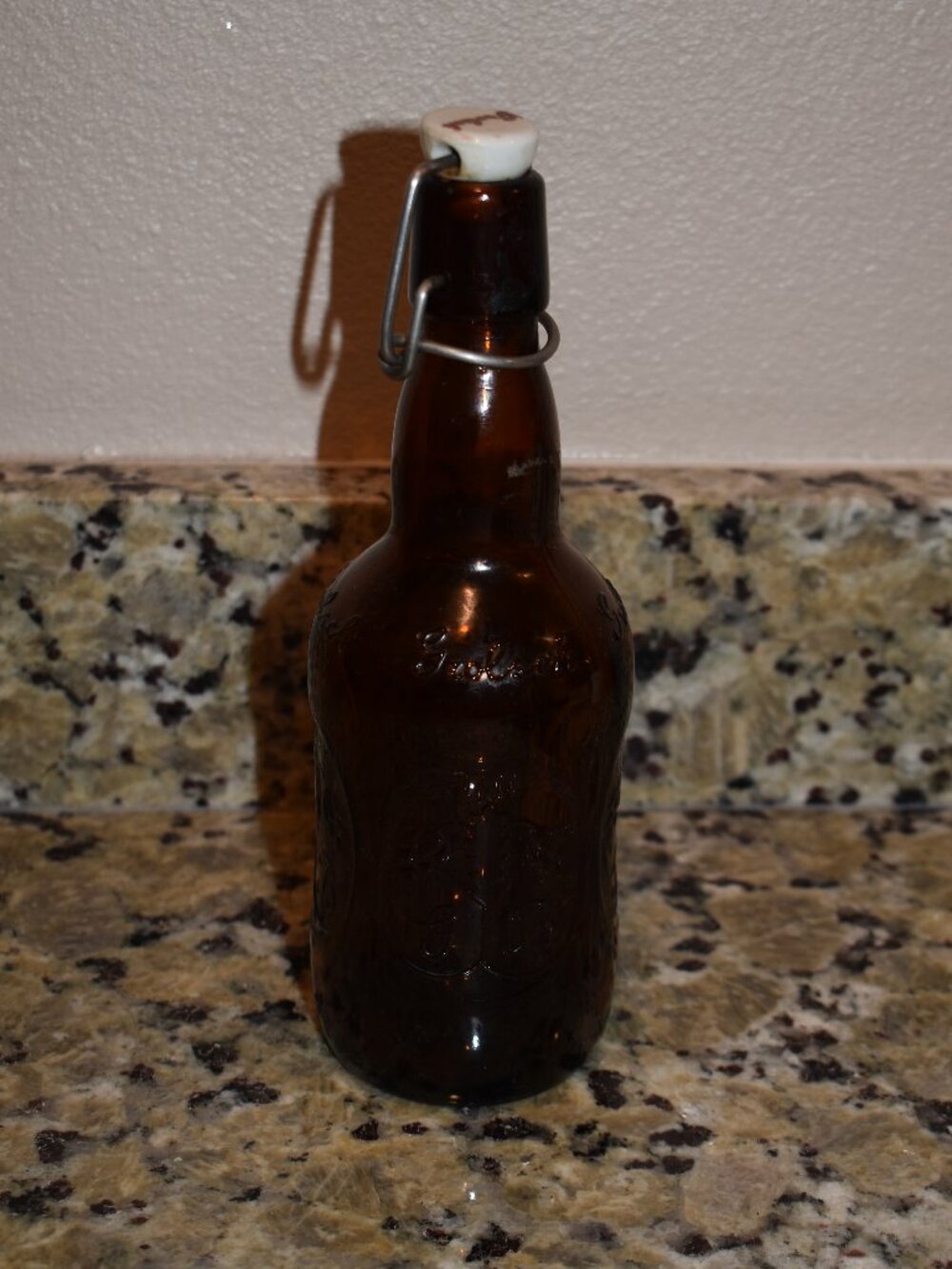 Vintage Grolsch Amber Glass Bottle